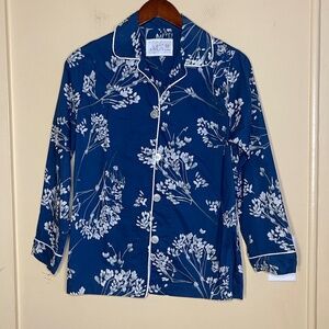 Women's Pajamas - Garden Posy Luxe Pima Pajama Long Sleeve Top